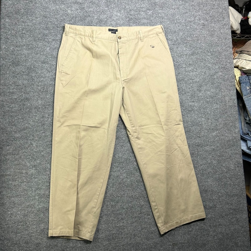 Cherokee Khakis Pants Men's Beige Mid Rise Flat Front Workwear Casual - 41x28.5